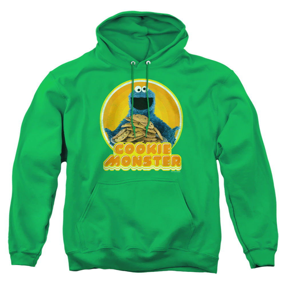 Sesame Street Cookie Iron On Mens Hoodie Kelly Green Officially Licensed