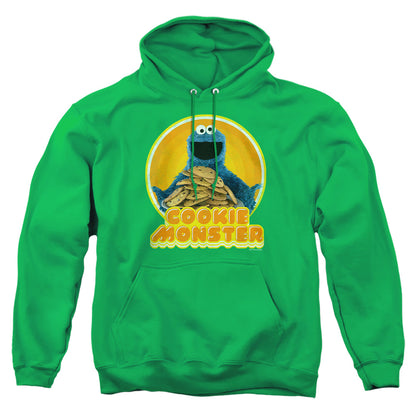 Sesame Street Cookie Iron On Mens Hoodie Kelly Green Officially Licensed
