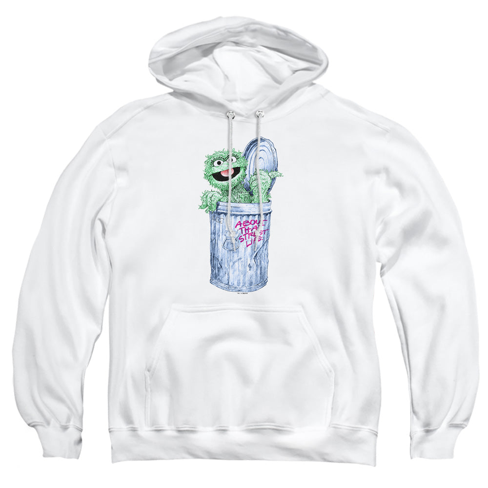 Sesame Street About That Street Life Mens Hoodie White Officially Licensed