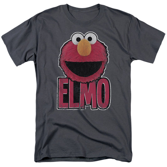 Sesame Street Elmo Smile Mens T Shirt Charcoal Officially Licensed