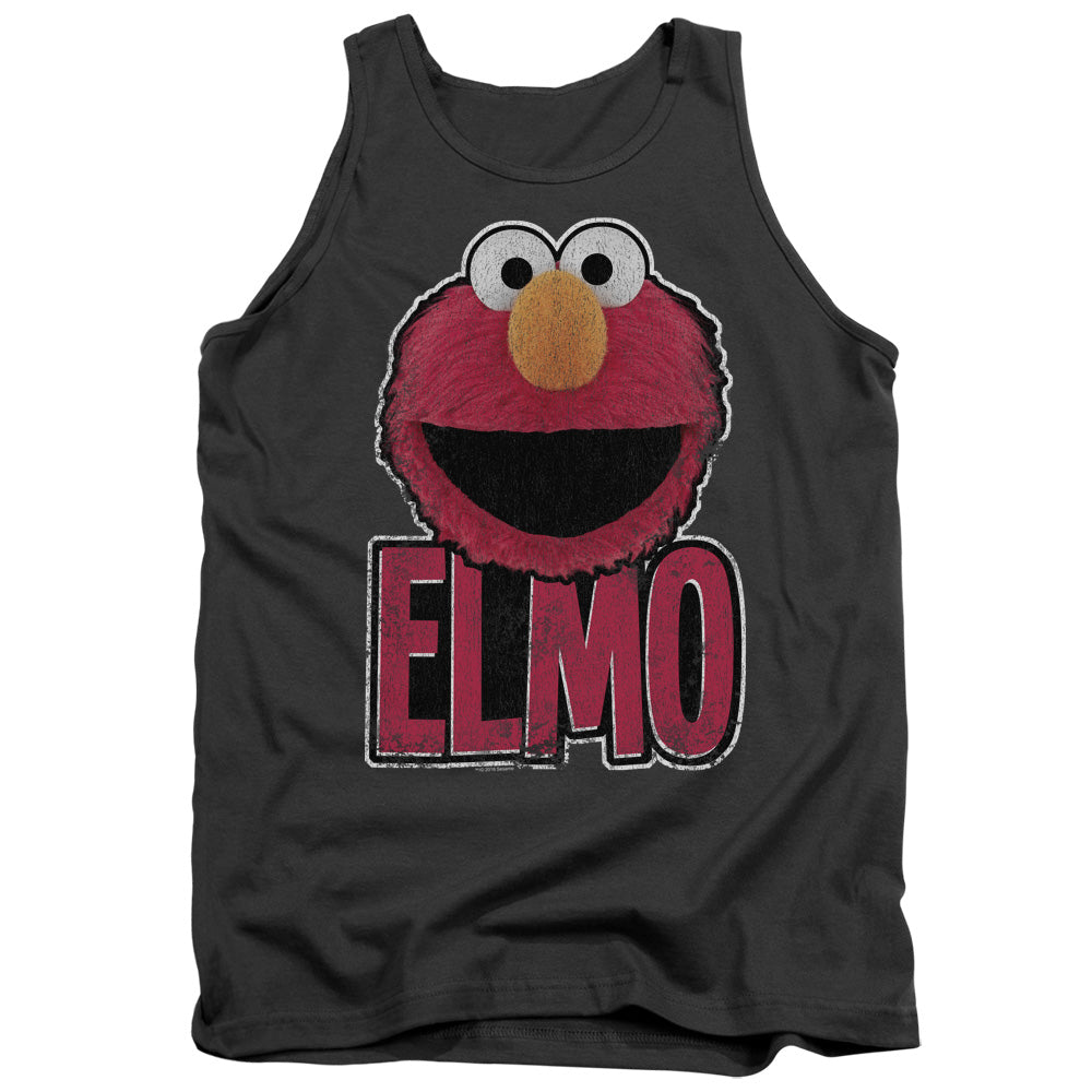 Sesame Street Elmo Ile Mens Tank Top Shirt Charcoal