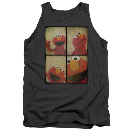 Sesame Street Photo Booth Elmo Mens Tank Top Shirt Charcoal