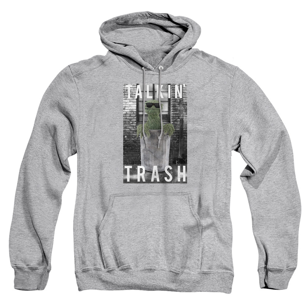 Sesame Street Talkin Trash Mens Hoodie Athletic Heather Officially Licensed