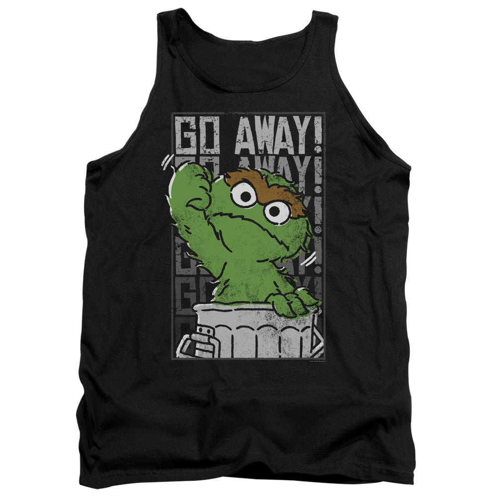 Sesame Street Go Away Mens Tank Top Shirt Black