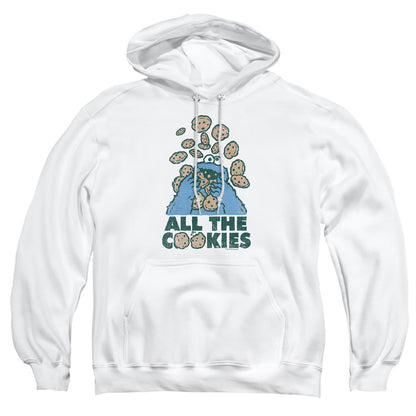 Sesame Street All The Cookies Mens Hoodie White Officially Licensed