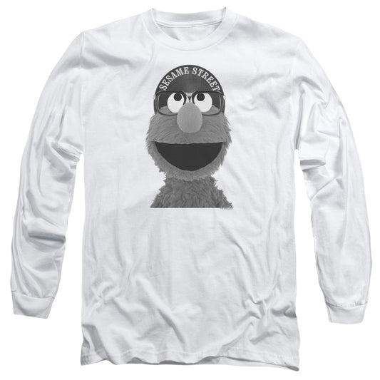 Sesame Street Elmo Lee Mens Long Sleeve Shirt White