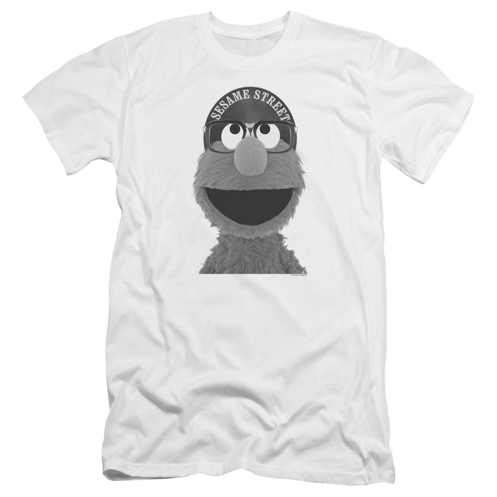 Sesame Street Elmo Lee Premium Bella Canvas Slim Fit Mens T Shirt White