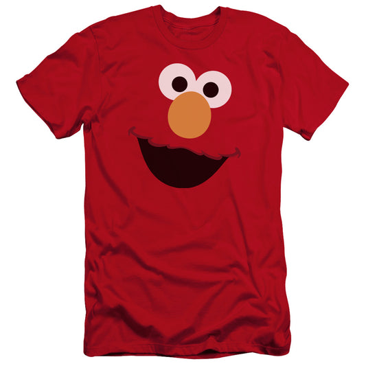 Sesame Street Elmo Face Hbo Premium Bella Canvas Slim Fit Mens T Shirt Red