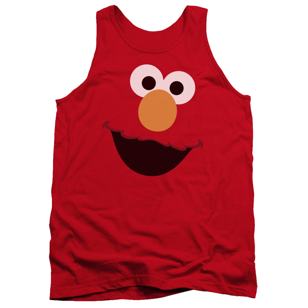 Sesame Street Elmo Face Mens Tank Top Shirt Red