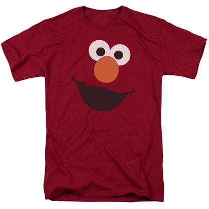 Sesame Street Elmo Face Mens T Shirt Cardinal Officially Licensed