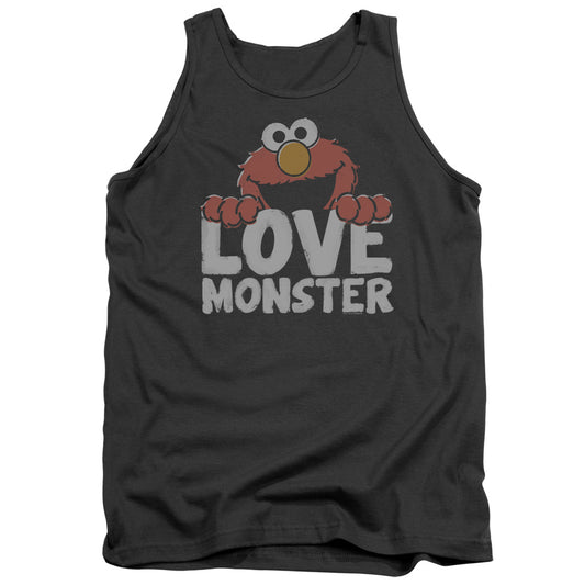 Sesame Street Love Monster Mens Tank Top Shirt Charcoal