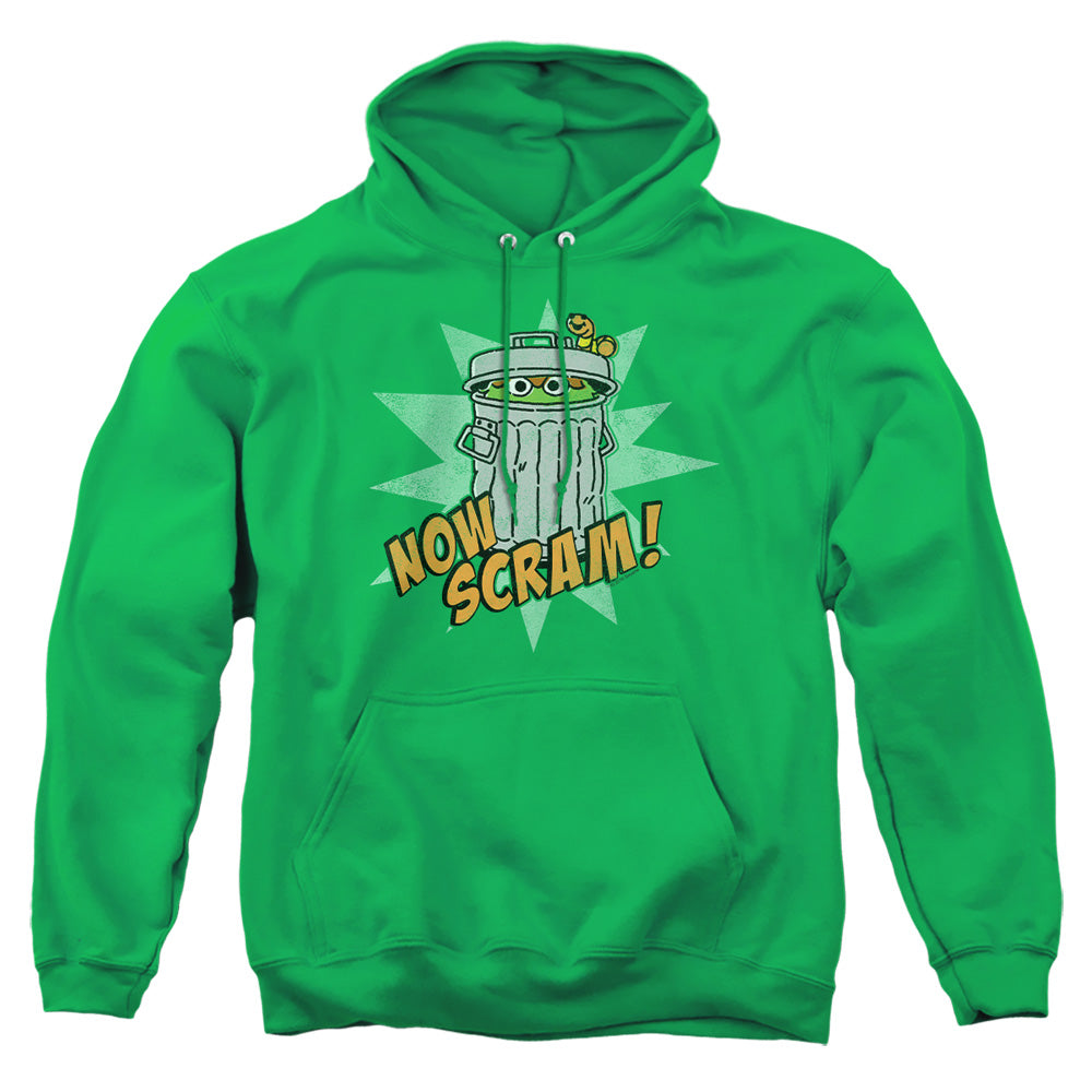 Sesame Street Now Scram Mens Hoodie Kelly Green Officially Licensed