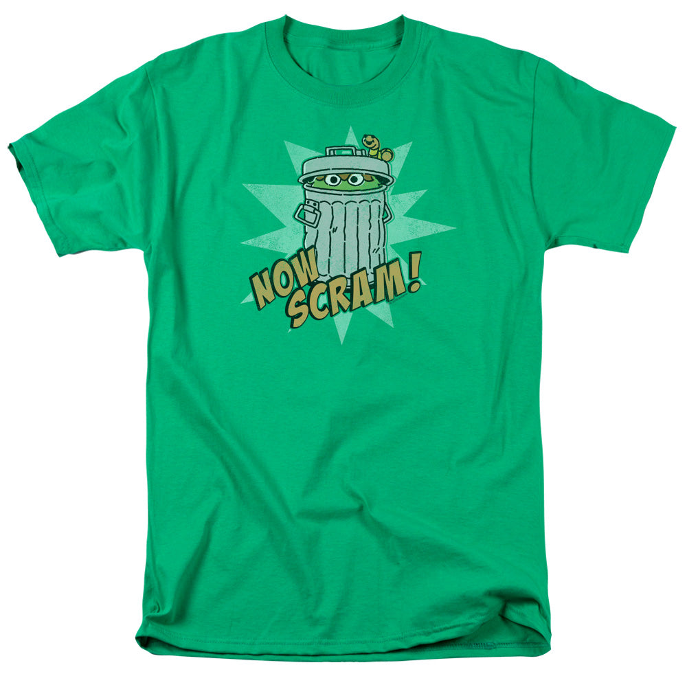 Sesame Street Now Scram Mens T Shirt Kelly Green Officially Licensed