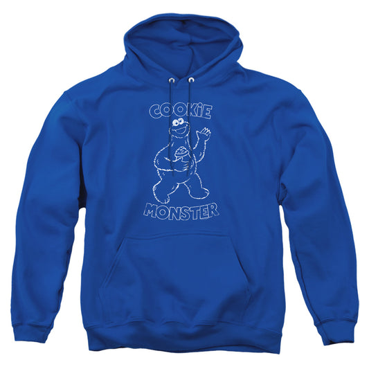 Sesame Street Simple Cookie Mens Hoodie Royal Officially Licensed