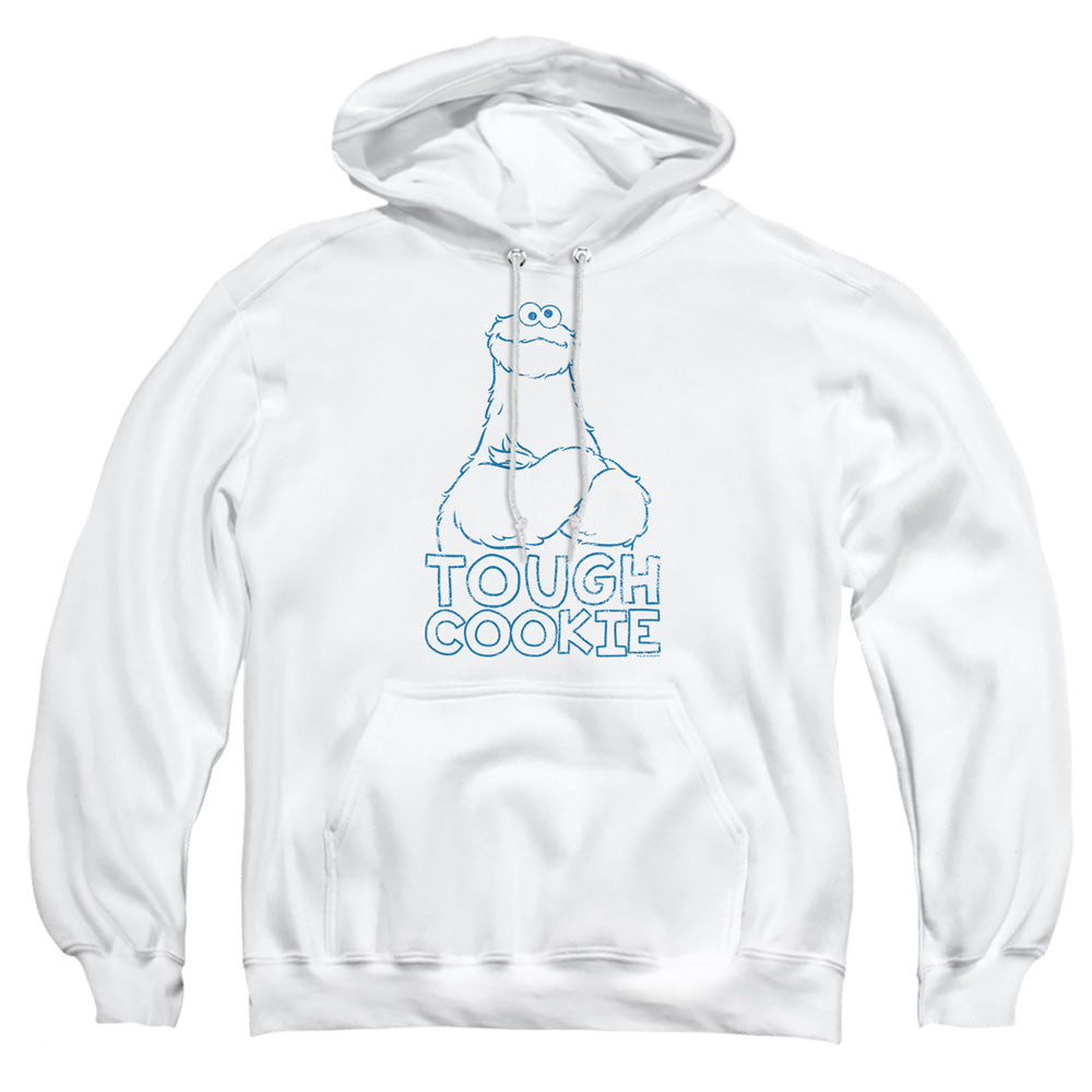 Sesame Street Tough Cookie Mens Hoodie White Officially Licensed