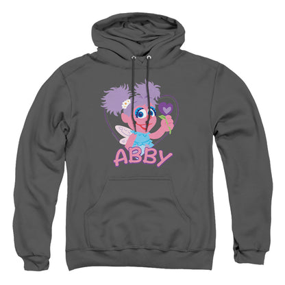 Sesame Street Flat Abby Mens Hoodie Charcoal Officially Licensed