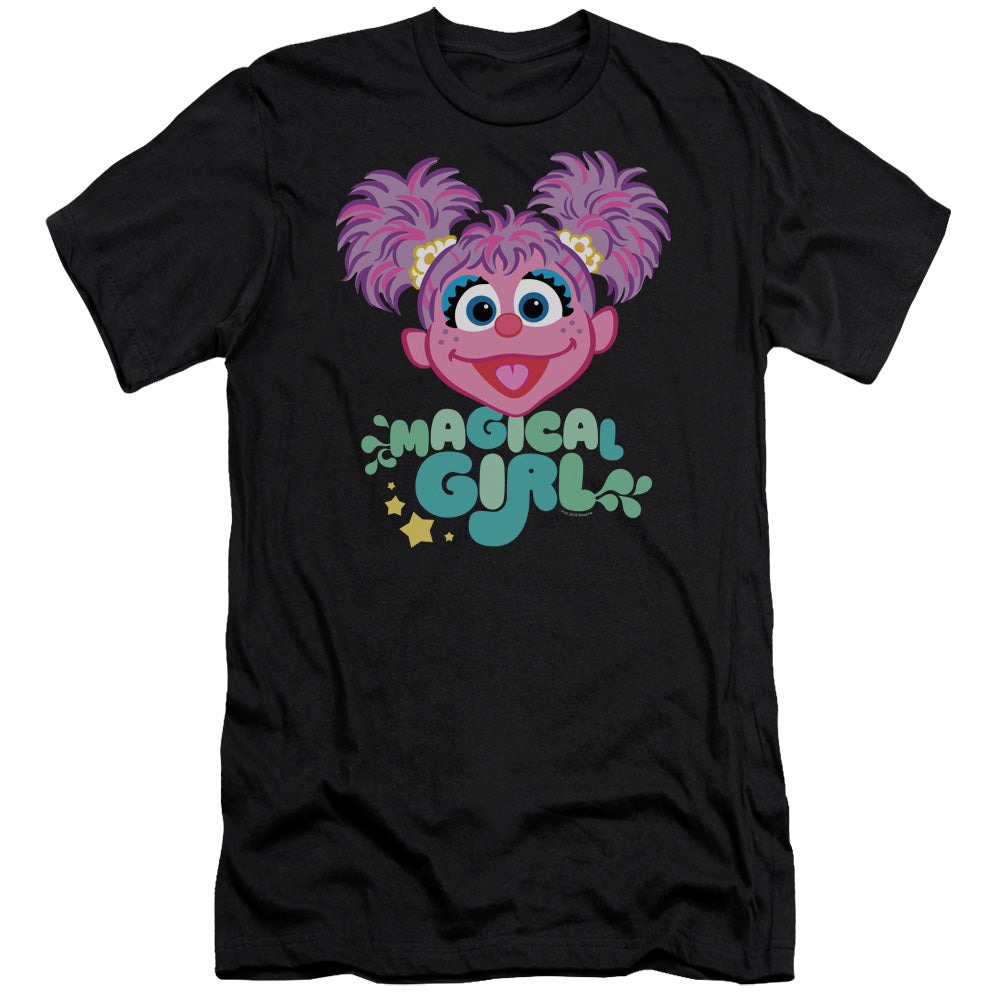 Sesame Street Scribble Head Premium Bella Canvas Slim Fit Mens T Shirt Black