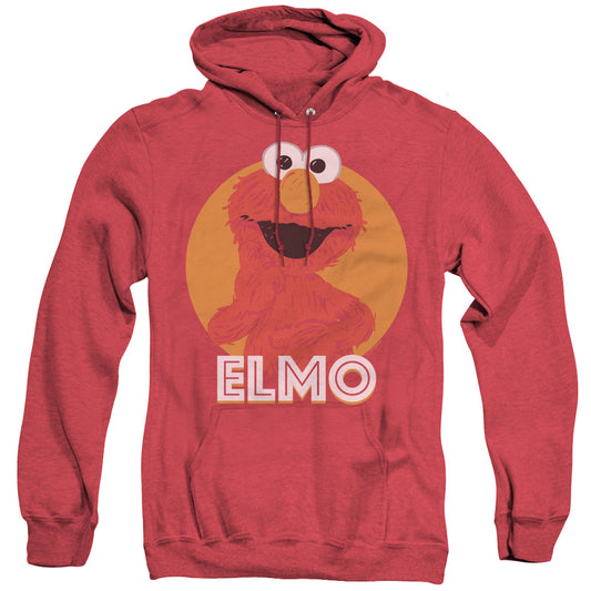 Sesame Street Elmo Scribble Heather Mens Hoodie Red Officially Licensed