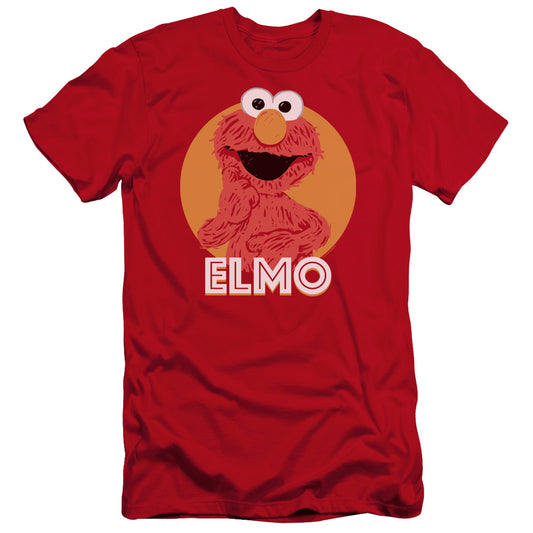 Sesame Street Elmo Scribble Premium Bella Canvas Slim Fit Mens T Shirt Red