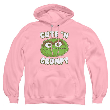 Sesame Street Cute N Grumpy Mens Hoodie Pink Officially Licensed