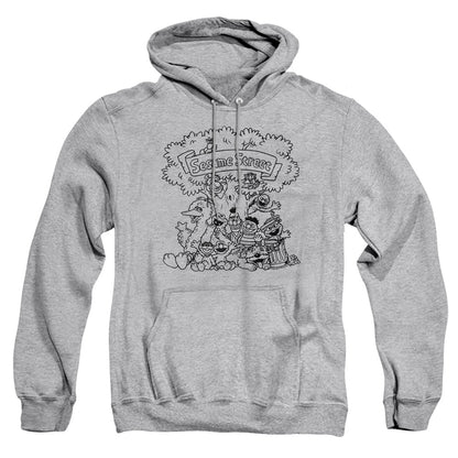 Sesame Street Simple Street Mens Hoodie Athletic Heather Officially Licensed