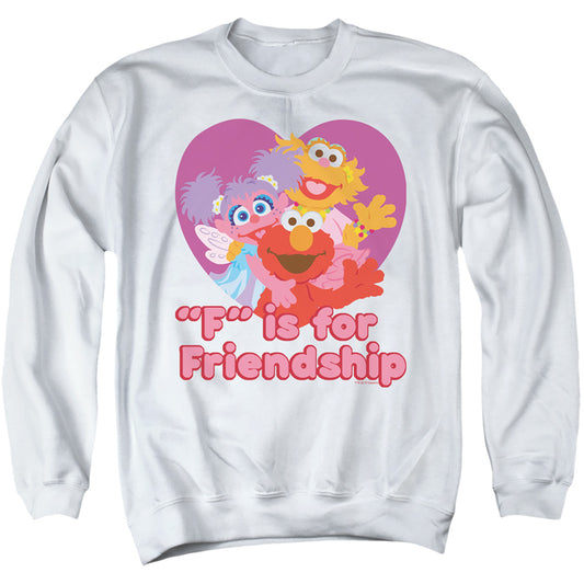 Sesame Street Friendship Mens Crewneck Sweatshirt White