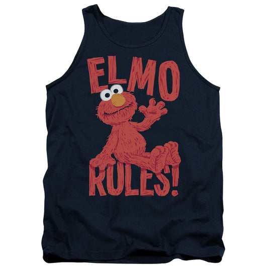 Sesame Street Elmo Rules Mens Tank Top Shirt Navy