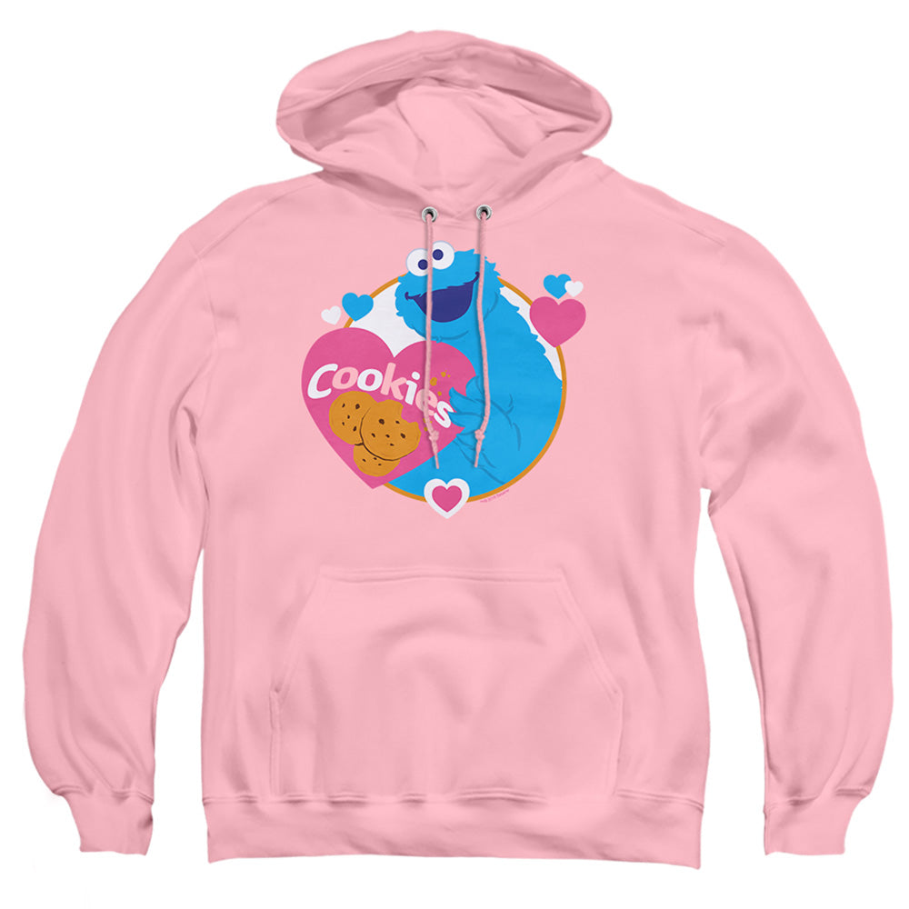 Sesame Street Love Cookies Mens Hoodie Pink Officially Licensed