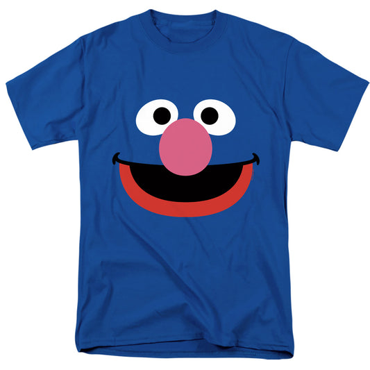 Sesame Street Grover Face Mens T Shirt Royal Officially Licensed