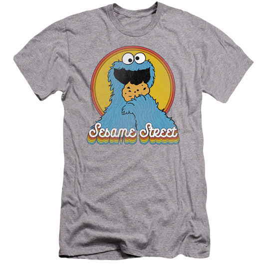 Sesame Street Cookie Monster Layers Hbo Premium Bella Canvas Slim Fit Mens T Shirt Athletic Heather