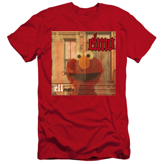 Sesame Street Ellmatic Hbo Premium Bella Canvas Slim Fit Mens T Shirt Red