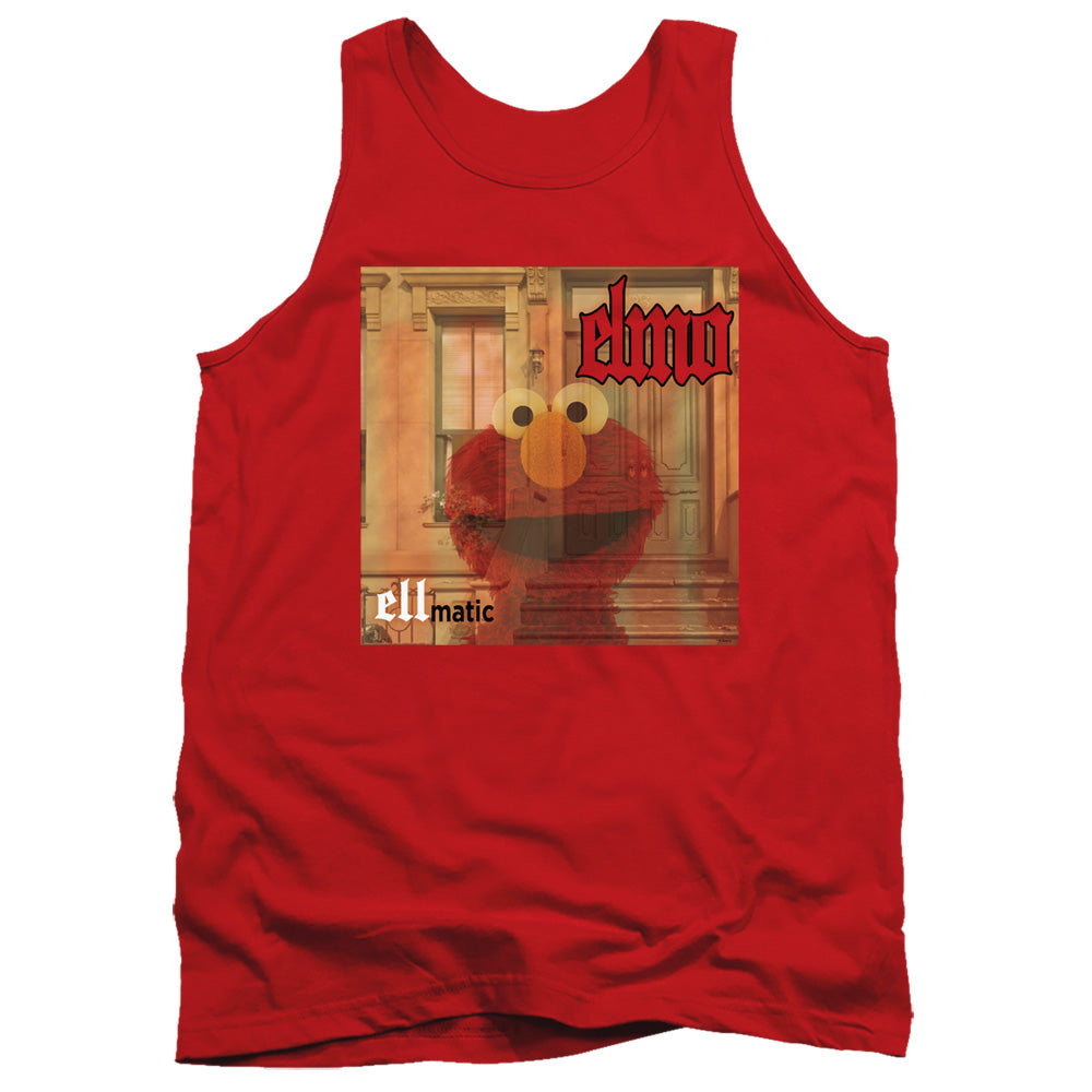 Sesame Street Ellmatic Mens Tank Top Shirt Red