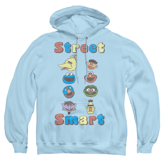 Sesame Street Street Smart Mens Hoodie Light Blue Officially Licensed