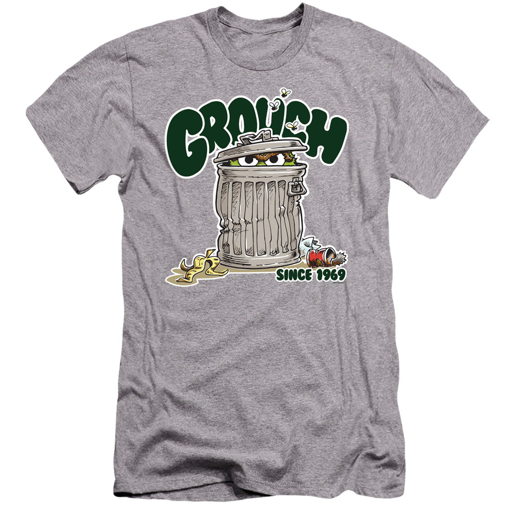 Sesame Street Grouch Hbo Premium Bella Canvas Slim Fit Mens T Shirt Athletic Heather