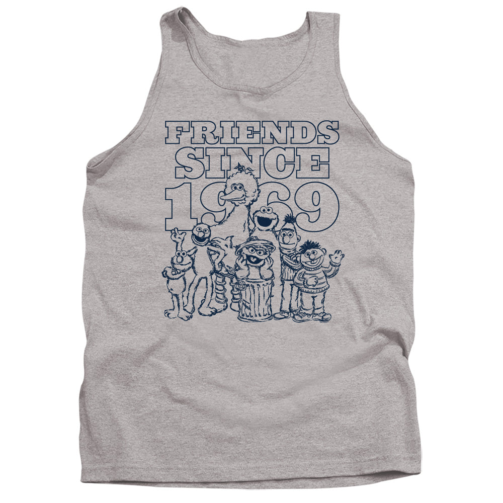 Sesame Street Friends Since Mens Tank Top Shirt Athletic Heather Officially Licensed