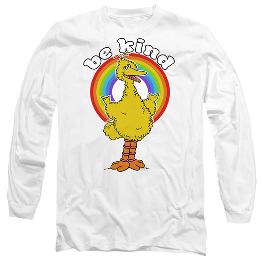 Sesame Street Be Kind Mens Long Sleeve Shirt White