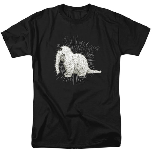 Sesame Street Snuffleupagus I Believe Mens T Shirt Black Officially Licensed