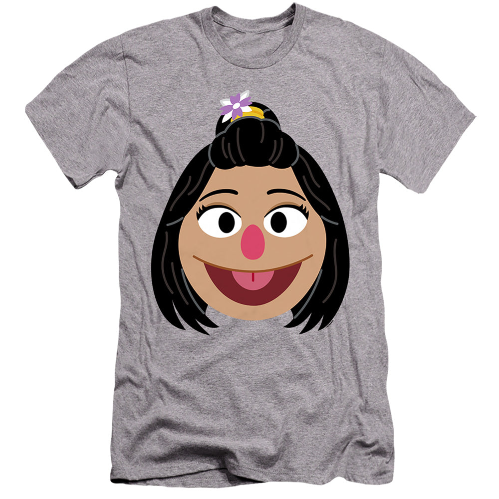 Sesame Street Ji Young Face Hbo Premium Bella Canvas Slim Fit Mens T Shirt Athletic Heather