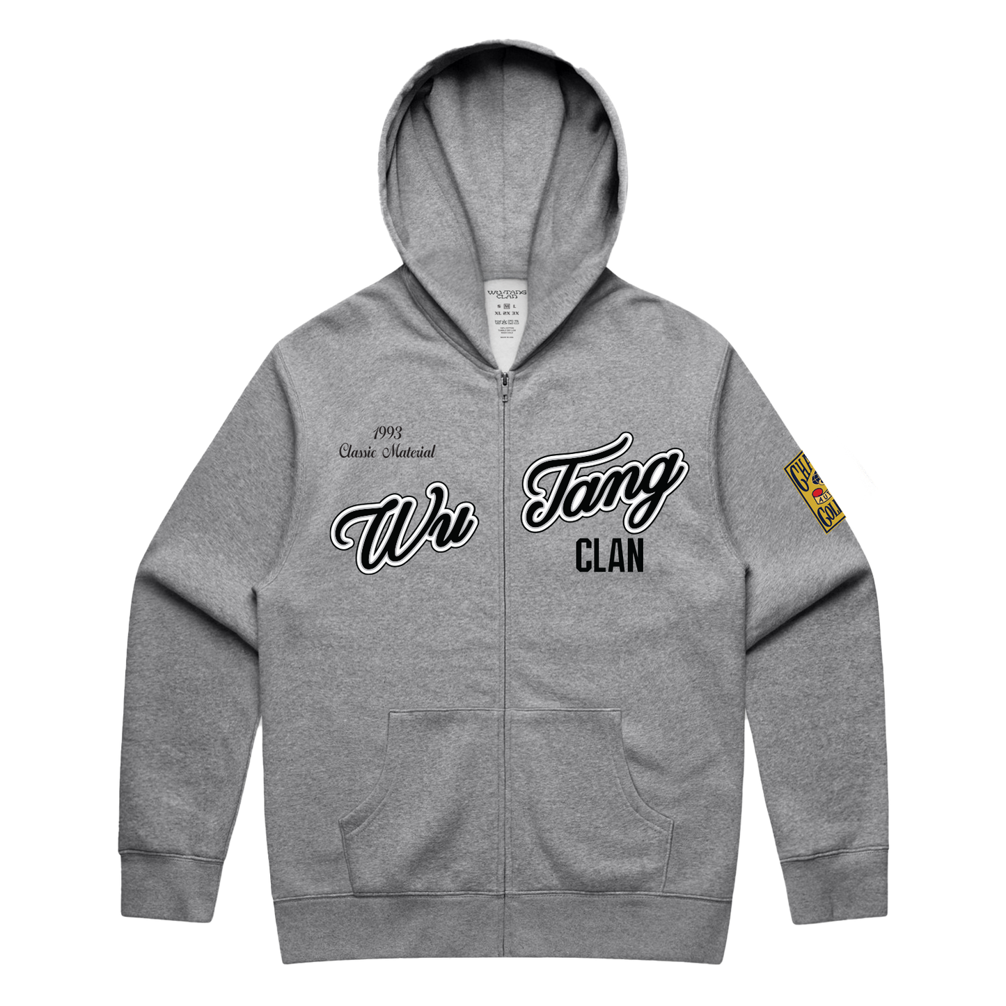 Wu-Tang Clan Officially Licensed Shaolin Sluggers Zip Up Hoodie Heather Gray