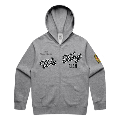 Wu-Tang Clan Officially Licensed Shaolin Sluggers Zip Up Hoodie Heather Gray