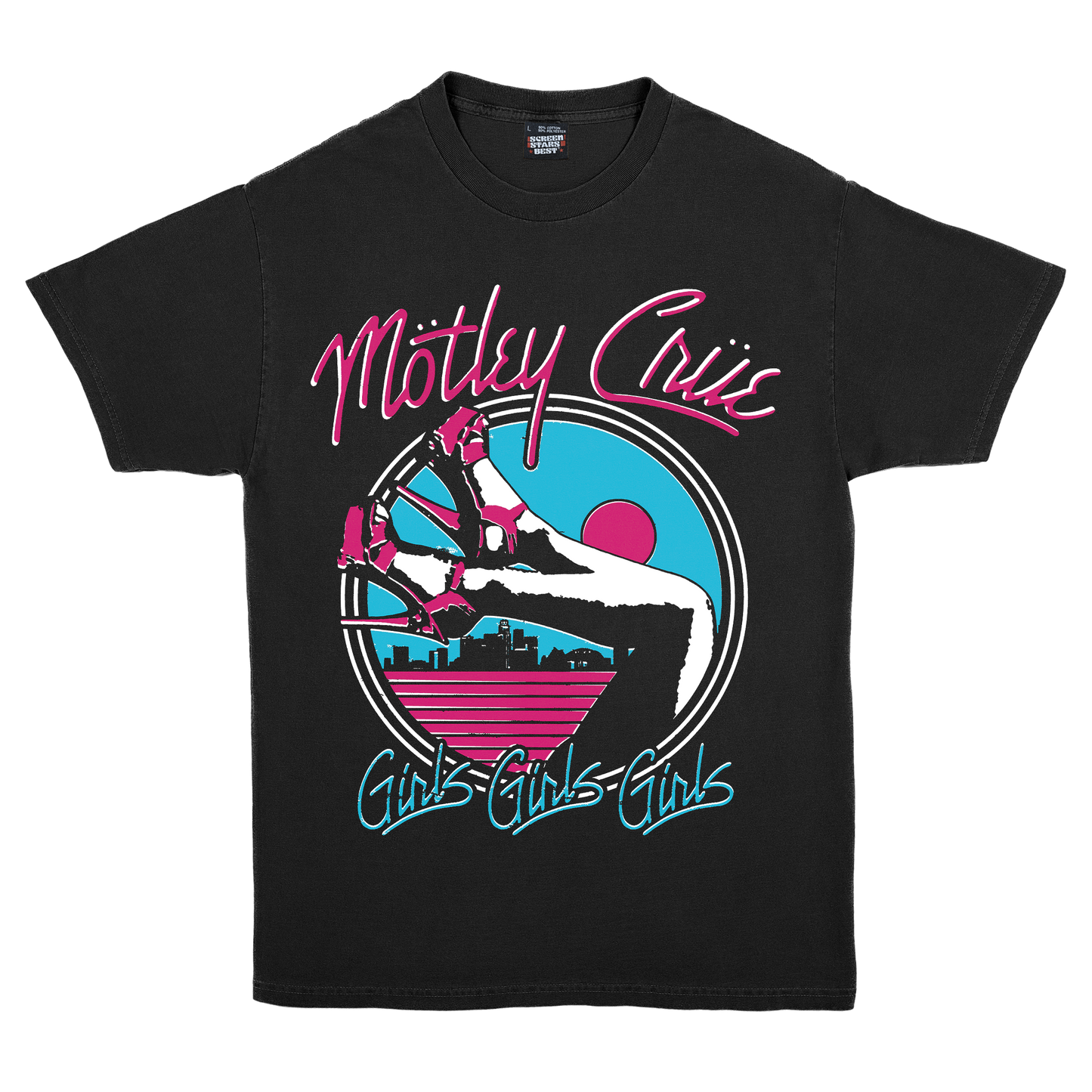 Motley Crue Heels Mens T Shirt Black Officially Licensed