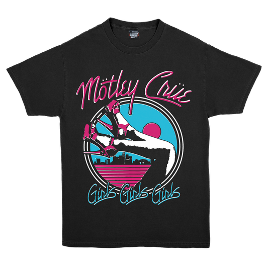 Motley Crue Heels Mens T Shirt Black Officially Licensed