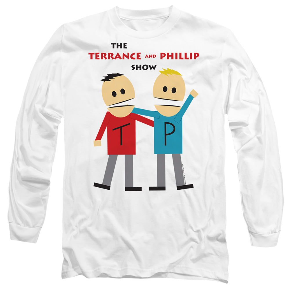 South Park Terrance And Phillip Mens Long Sleeve Shirt White Officially Licensed