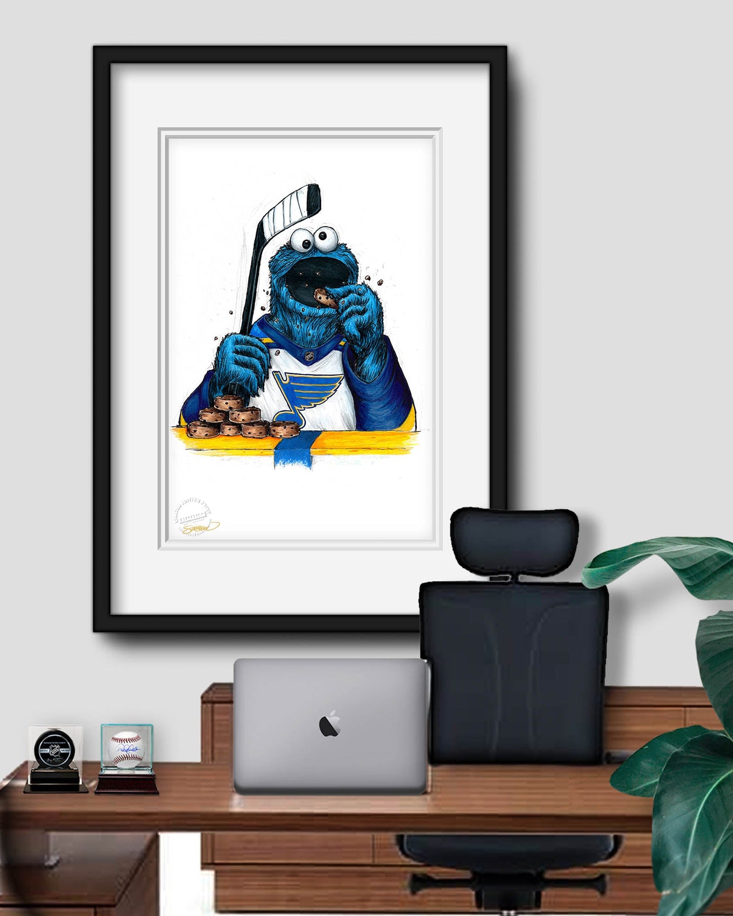 Cookie Monster x NHL Blues Limited Edition Art Print