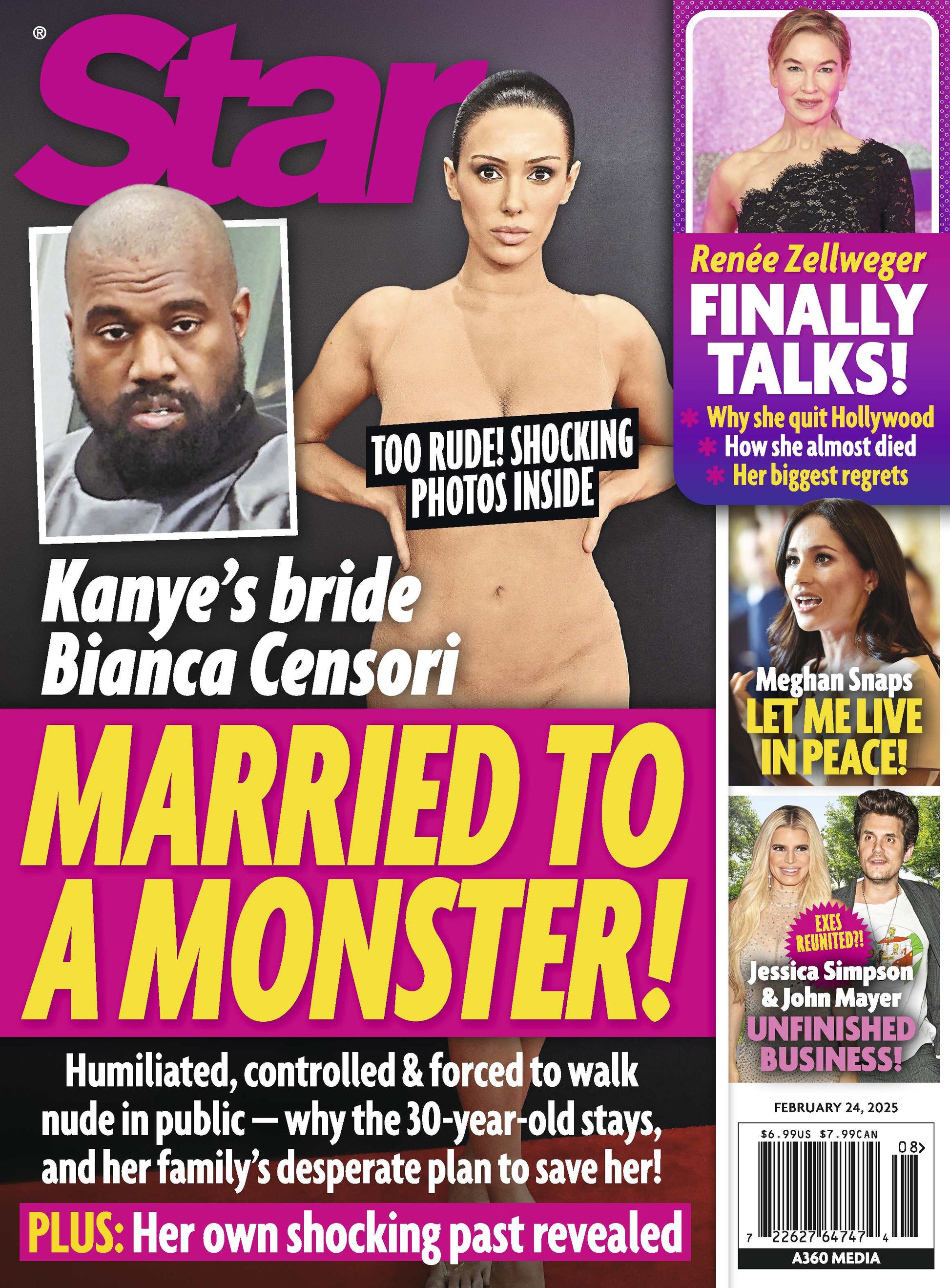 Star - 02.24.25: Kanye's Bride Bianca Censori Married A Monster, Renee Zellweger Finally Talks, Meghan Markle Snaps, Let Me Live In Peace, Jessica Simpson & John Mayer Have Unfinished Business & More!