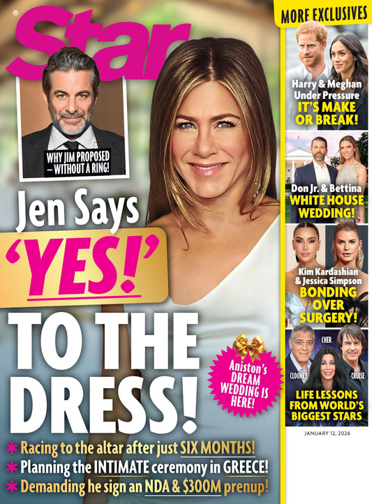 Star - 01.12.26: Jennifer Aniston’s Big Step, Harry & Meghan’s Marriage Crisis, Donald Trump Jr's Lavish Wedding, Kim Kardashian & Jessica Simpson's Bond, Life Lessons From George Clooney, Cher & More