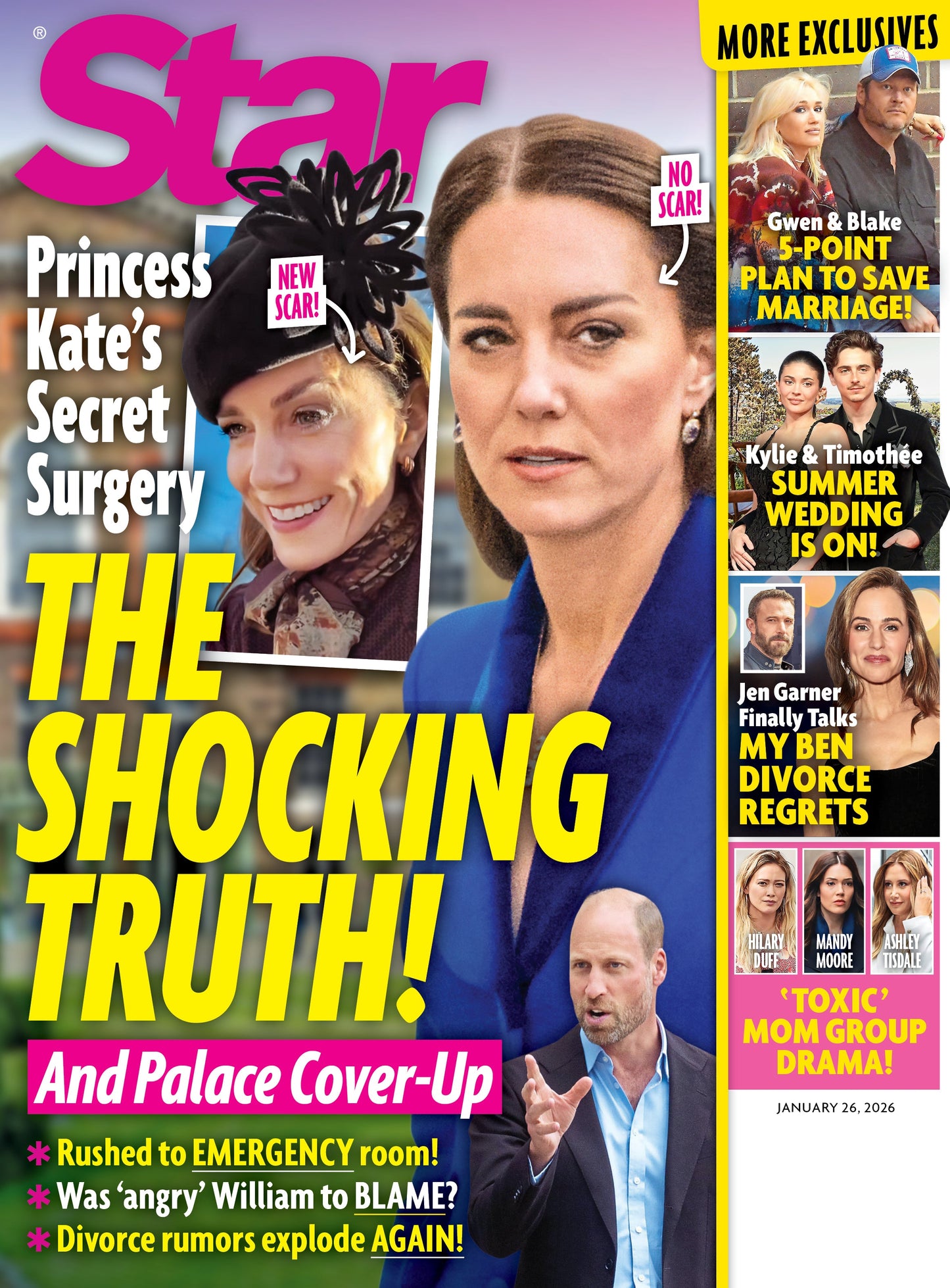 Star - 01.26.26: Princess Kate’s Secret Surgery, Gwen Stefani & Blake Shelton's Marriage Struggles, Jennifer Garner's Divorce Regrets, Upcoming Summer Weddings, The Toxic Mom Group Drama & More!