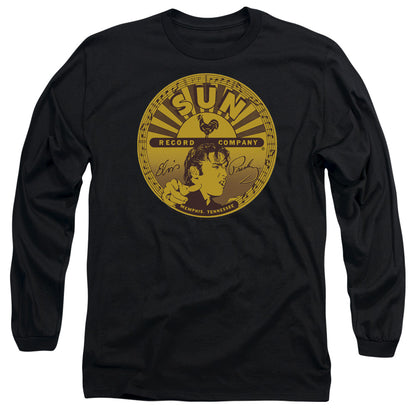 Sun Elvis Full Sun Label Mens Long Sleeve Shirt Black Officially Licensed