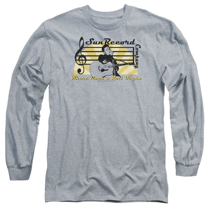 Sun Sun Record Company Mens Long Sleeve Shirt Charcoal Officially Licensed