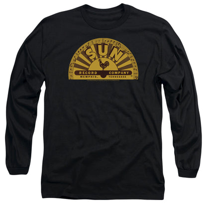 Sun Traditional Logo Mens Long Sleeve Shirt Black Officially Licensed